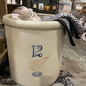 Red Wing Crocks not just for gardening and pickling now!  Great decor anywhere!